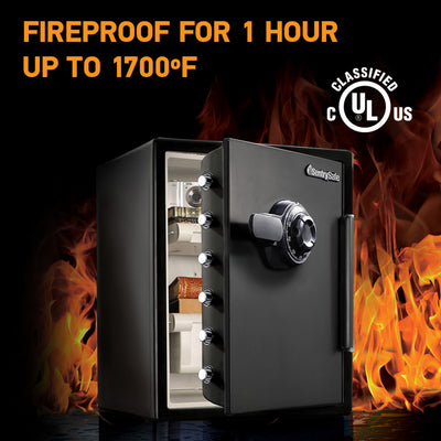 Extra Large Steel Fireproof Waterproof Safe with Combination Dial, 23.8 in x 18.6 in x 19.3 in