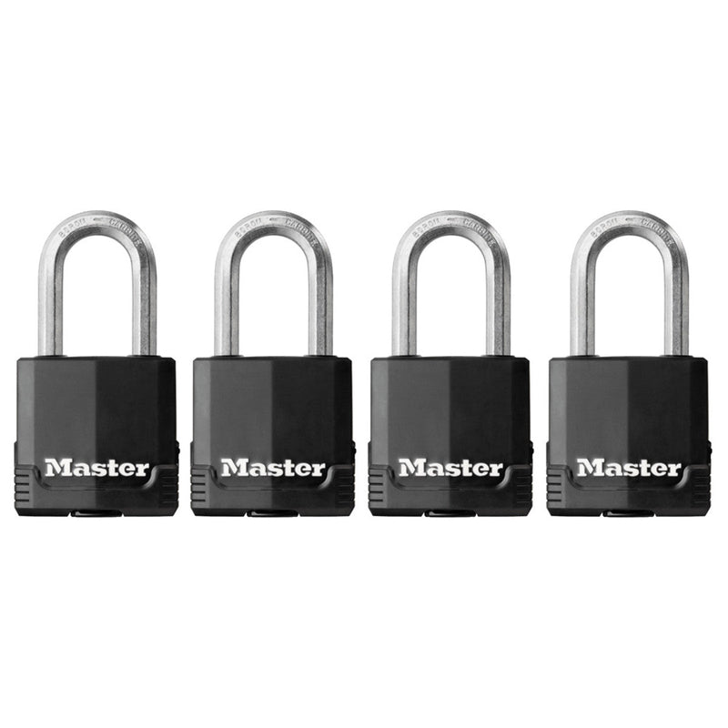 Magnum® Covered Laminated Steel Padlock M115XQLF; 4-Pack
