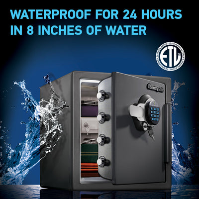 Large Steel Fireproof Waterproof Safe with Digital Keypad, 17.8 in x 16.3 in x 19.3 in