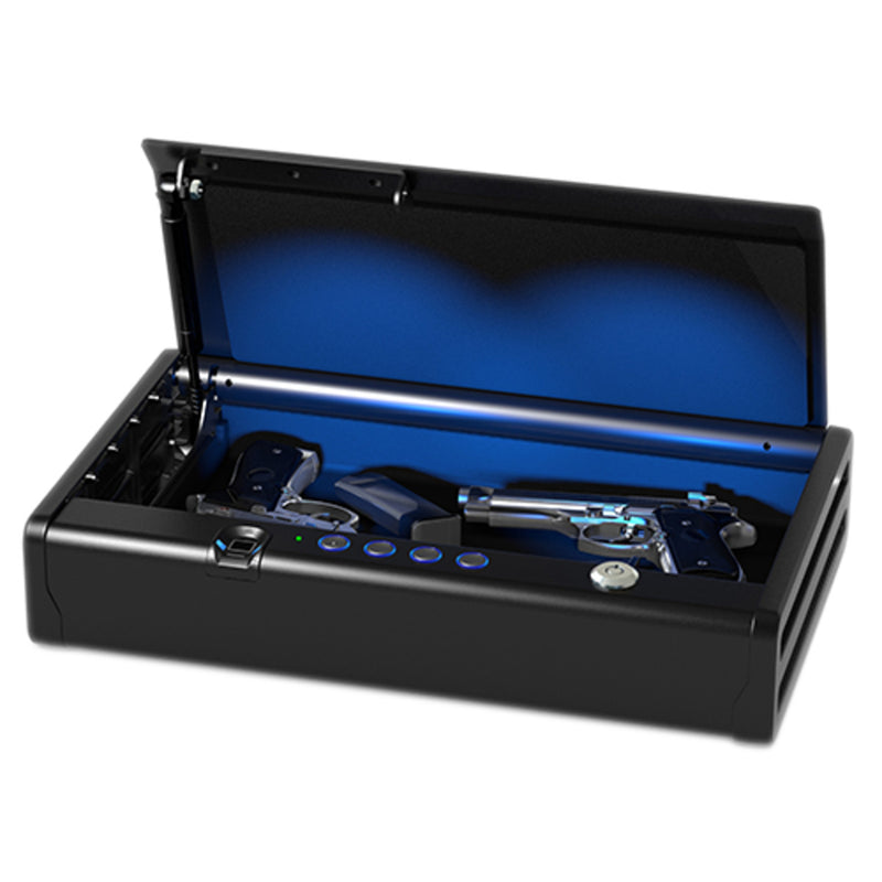 XL Quick Access Biometric Pistol Safe with Lights