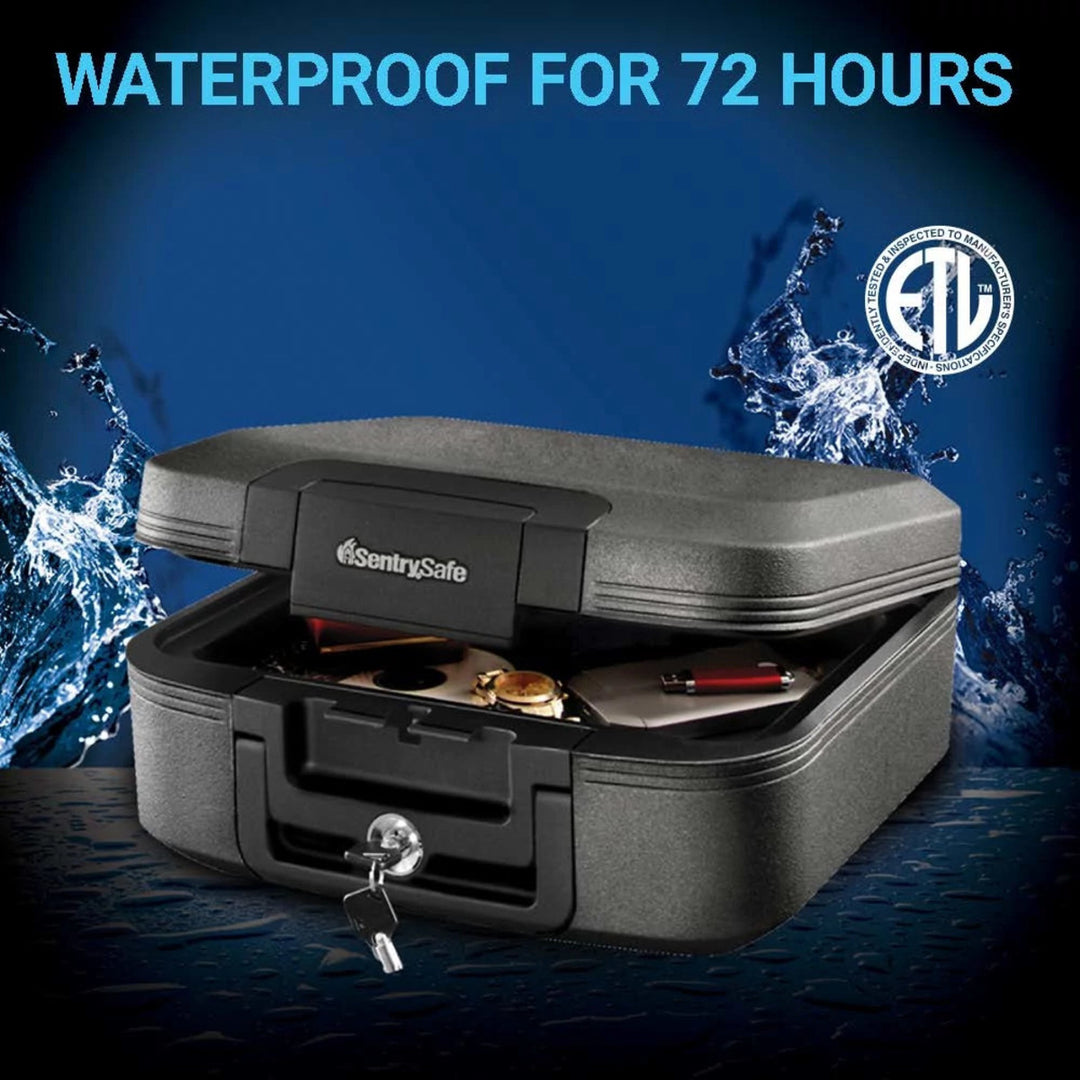 Black Water and Fire Chest with Privacy Key, 6.6 in x 15.4 in x