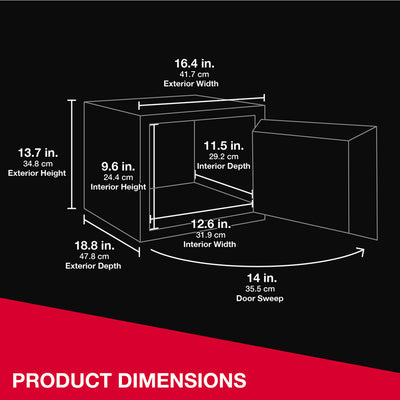 Fireproof Waterproof Safe with Digital Keypad, 13.7 in x 16.4 in x 18.8 in