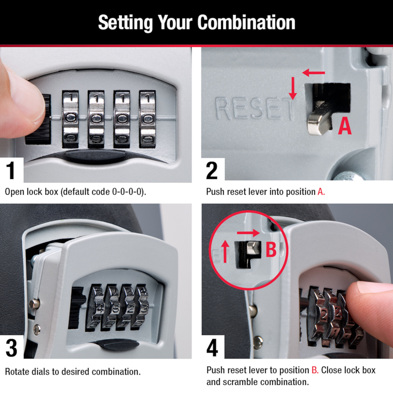 Set Your Own Combination Wall Lock Box 5401D