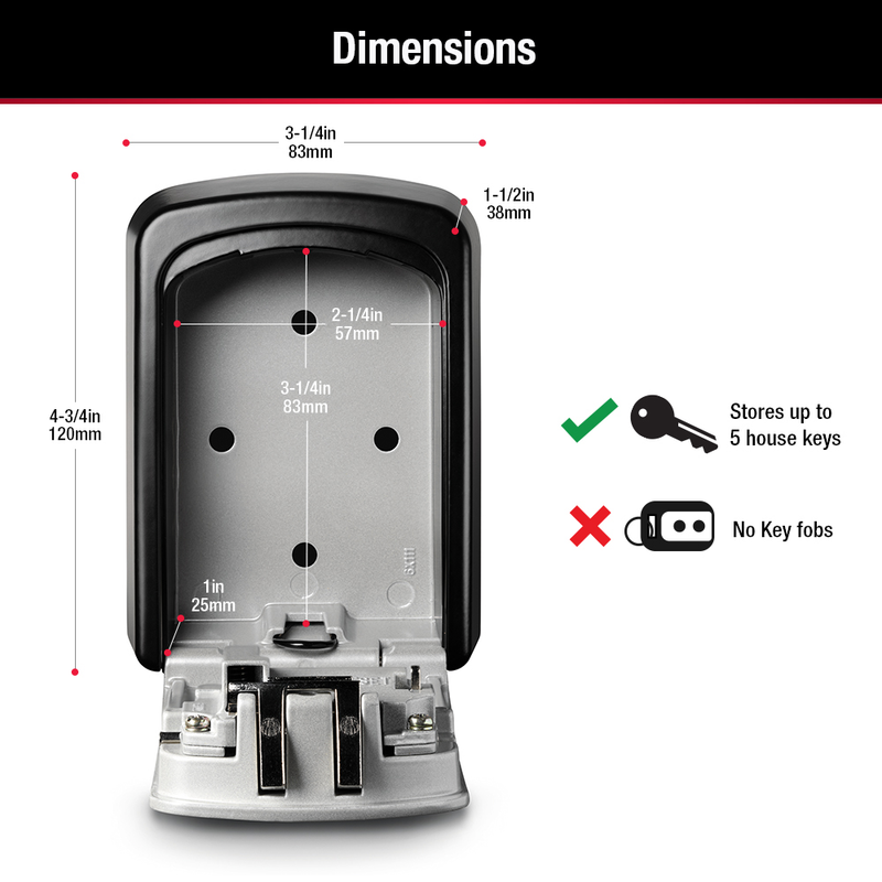 Set Your Own Combination Wall Lock Box 5401D