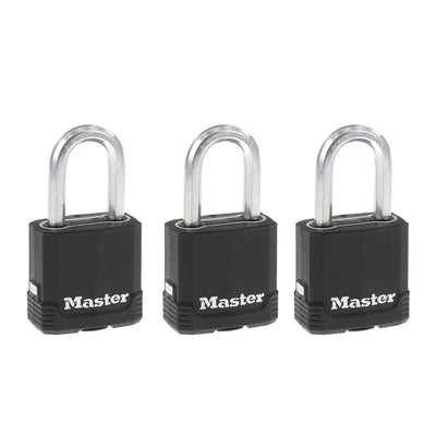 Magnum® Covered Laminated Steel Padlock M115XQLF; 4-Pack