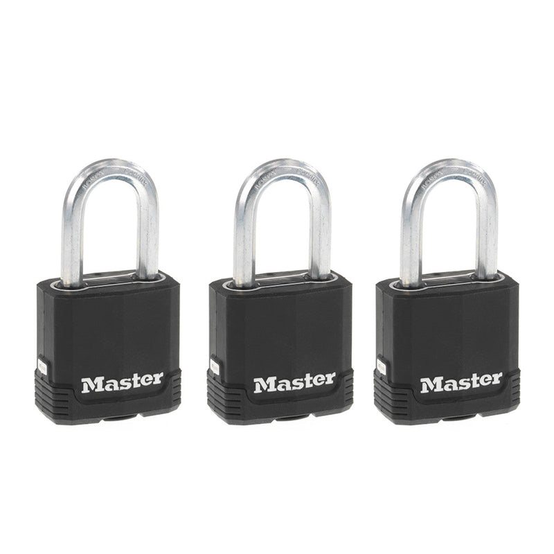 Magnum® Covered Laminated Steel Padlock M115XQLF; 4-Pack