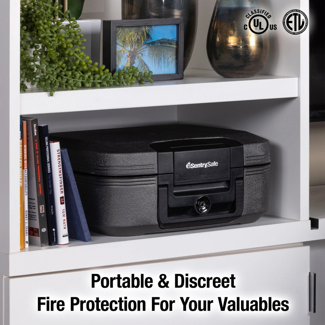 Black Water and Fire Chest with Privacy Key, 6.6 in x 15.4 in x