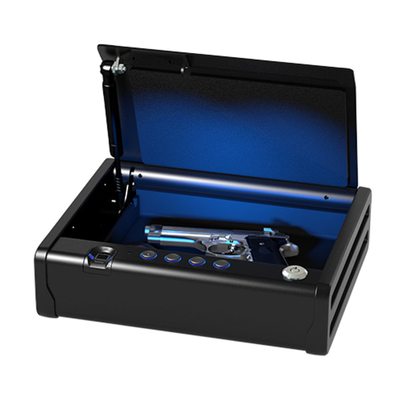 Quick Access Biometric Pistol Safe with Lights