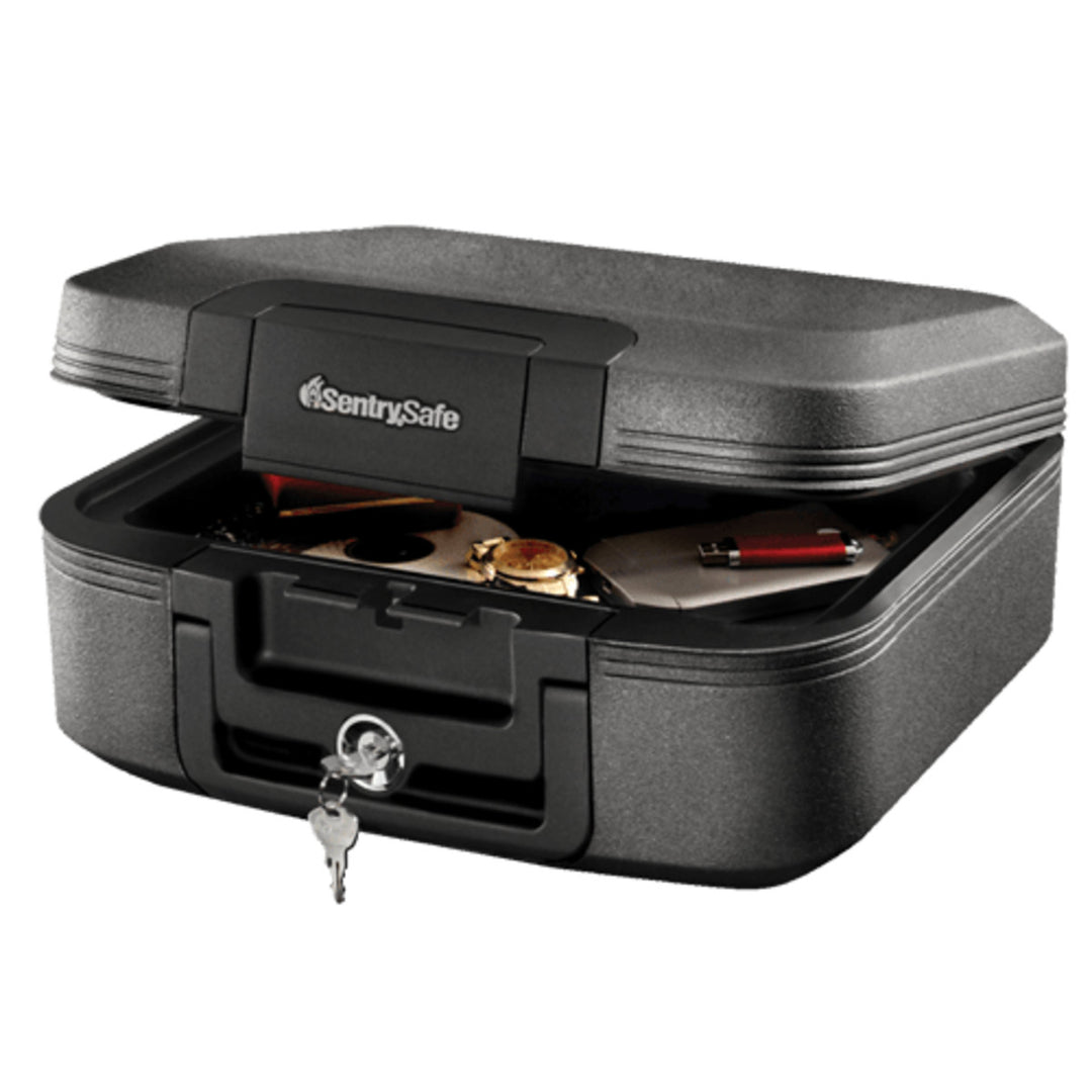 Black Water and Fire Chest with Privacy Key, 6.6 in x 15.4 in x