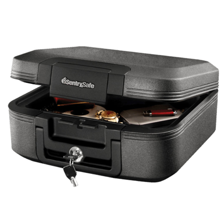 Black Water and Fire Chest with Privacy Key, 6.6 in x 15.4 in x