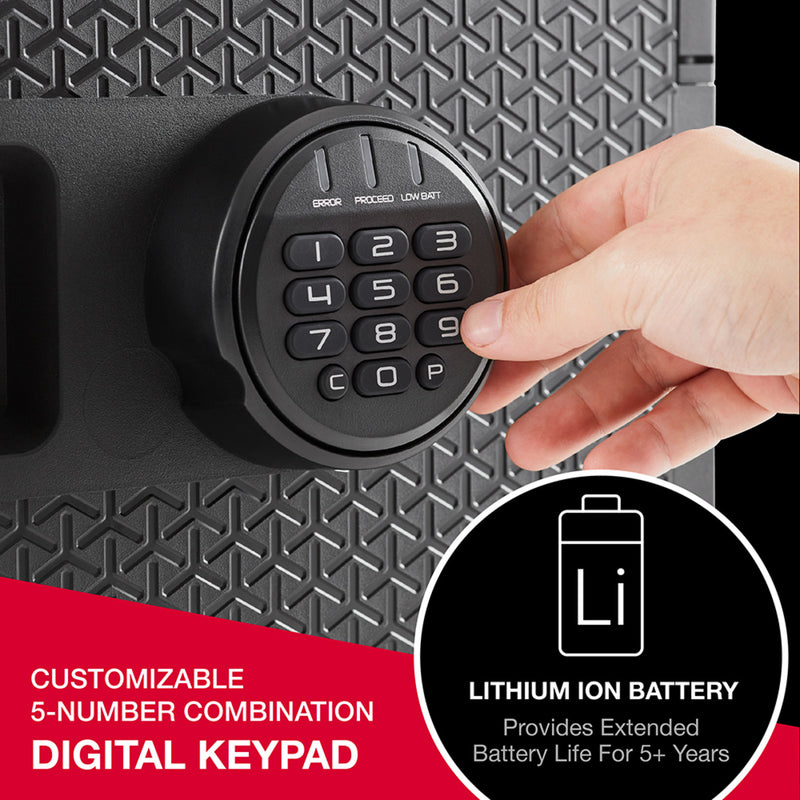 Fireproof Waterproof Safe with Digital Keypad, 13.7 in x 16.4 in x 18.8 in