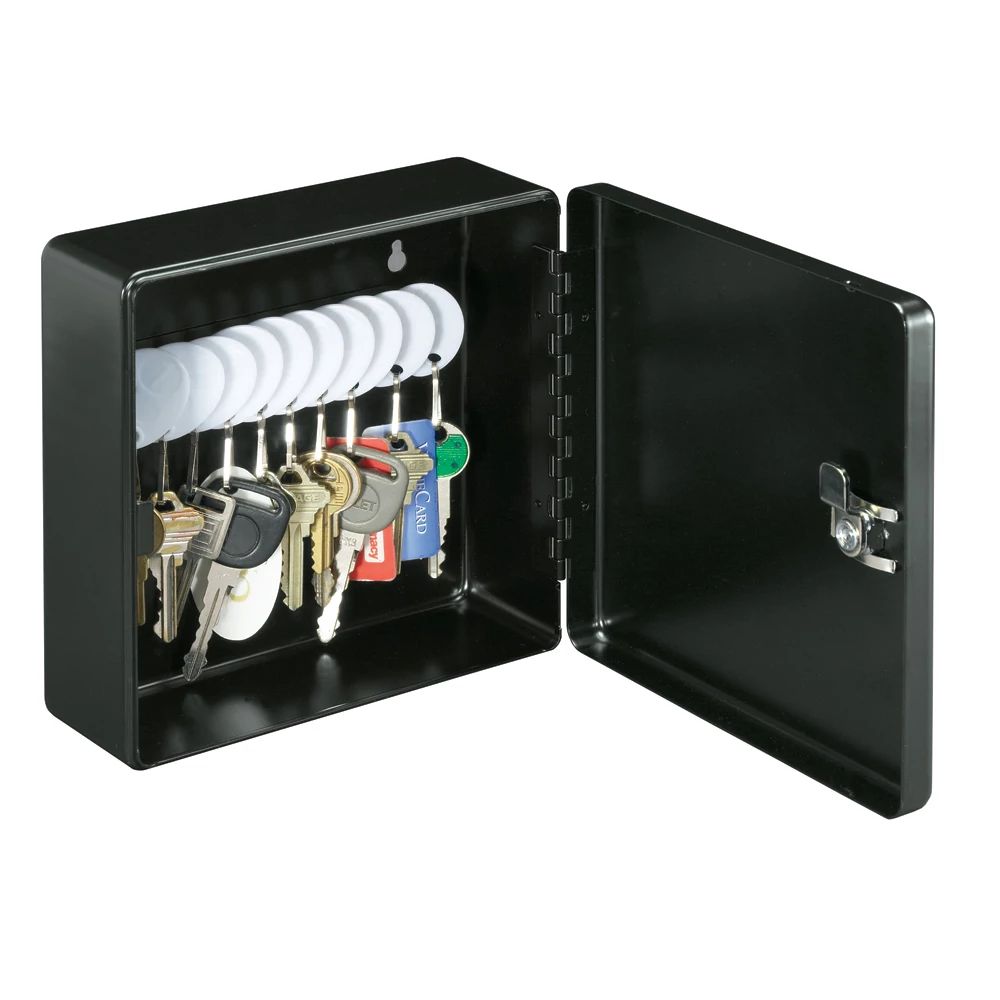 Steel Mountable Cash Box with Lock, 3.1 in x 6.8 in x 7.0 in