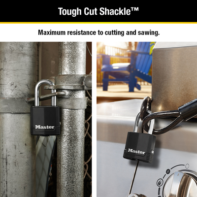 Magnum® Covered Laminated Steel Padlock M115XQLF; 4-Pack