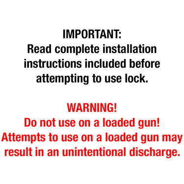 Steel and Zinc Combination Gun Trigger Lock, Set Your Own Combo