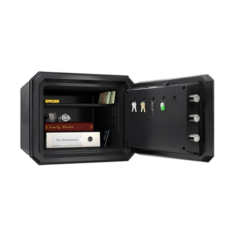 Fireproof Waterproof Safe Safe with Dial Combination and Override Key, 13.7 in x 16.4 in x 18.8 in