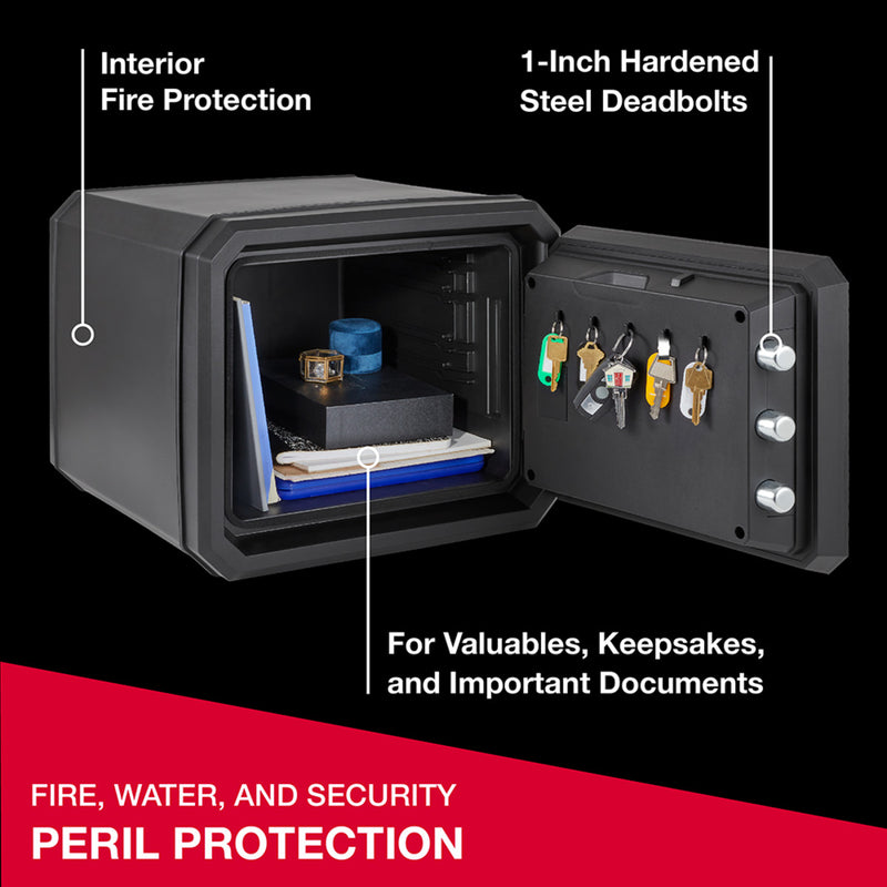 Fireproof Waterproof Safe  Safe with Digital Keypad, 13.7 in x 16.4 in x 18.8 in