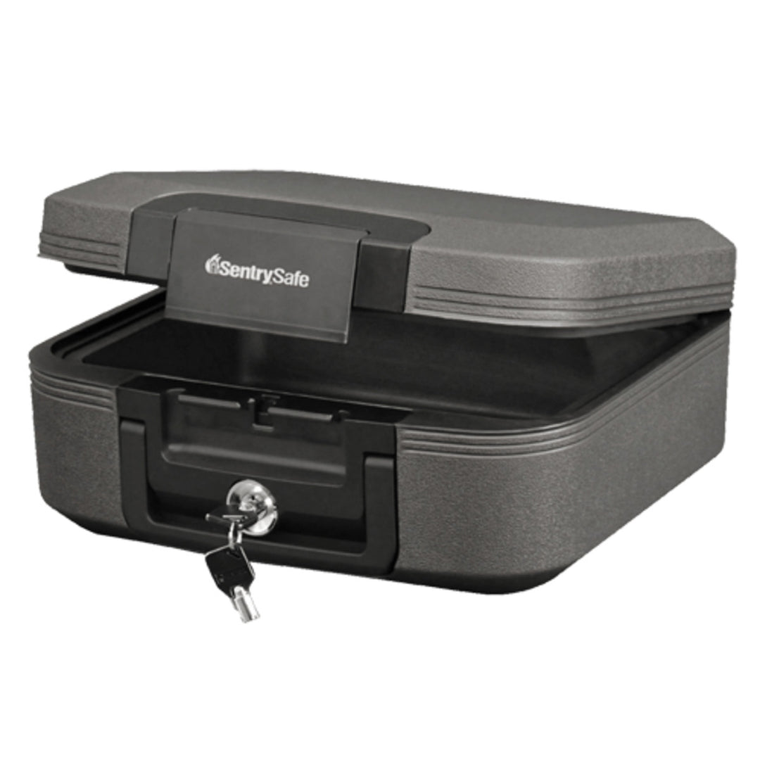 SentrySafe Medium Chest セキュリティケース Black Water and Fire Chest with Privacy Key, 6.6 in x 15.4 in x