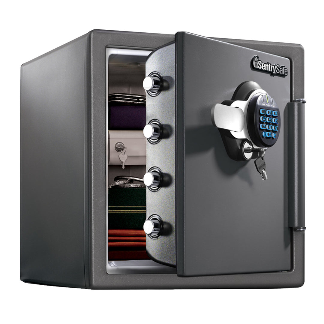 SentrySafe デジタル金庫 グレー Large Steel Fireproof Waterproof Safe with Digital Keypad, 17.8 in