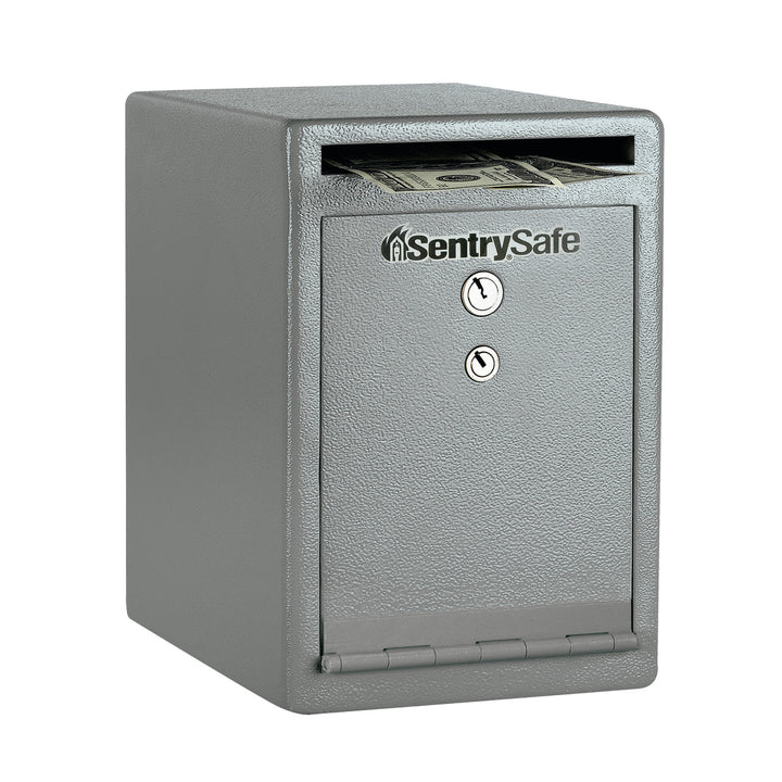 Large Steel Depository Safe, 12.0 in x 8.0 in x 10.3 in