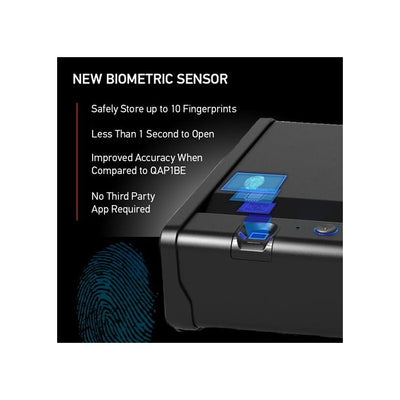 Quick Access Biometric Pistol Safe with Lights QAP1BLX